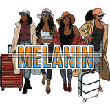 Ladies Getaway Vacation Trip Travel Adventure Best Friends Forever Buddy Sister Divas Melanin Girlfriends SVG Files For Cutting and More!