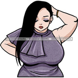 Attractive BBW Nubian Melanin Popping Beautiful African American Big Woman SVG Cutting Files