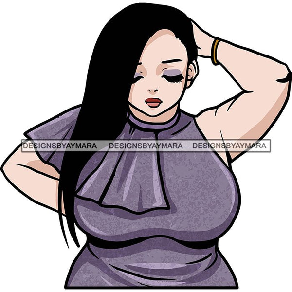 Attractive BBW Nubian Melanin Popping Beautiful African American Big Woman SVG Cutting Files