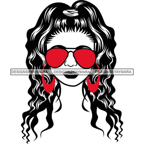 Afro Lola Boss Lady Dope Diva Glamour Wearing Glasses Accesories .SVG Cut Files