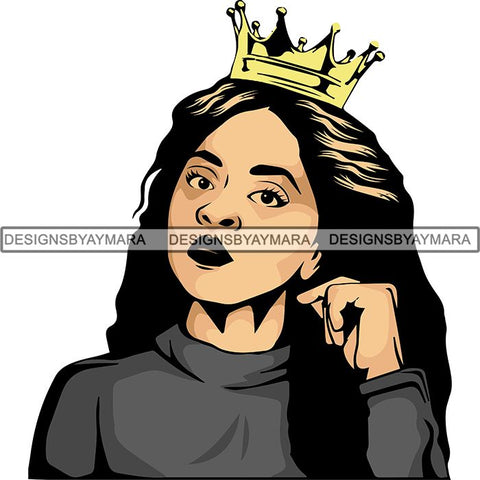 Afro Woman SVG Melanin Nubian Color Cutting Files