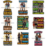 Bundle 9 Best Friends Forever Buddy Sister Girlfriends Quotes SVG Files For Cutting and More!