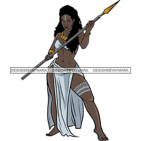 African American Woman Warrior Goddess Proud Roots Fighter Strong Build SVG Cutting Files