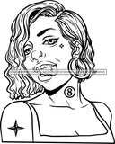 Ghetto Woman Face American Gangster Urban Swag Hip Hop Girl .SVG Cutting Files For Silhouette Cricut and More!