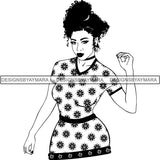 Afro Latina Woman SVG Cutting Files For Silhouette Cricut and More