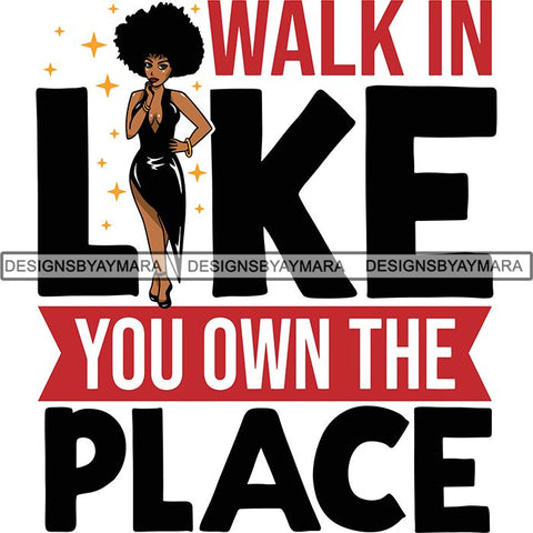 Afro Lola Boss Lady Quotes SVG Cutting Files For Silhouette Cricut and More