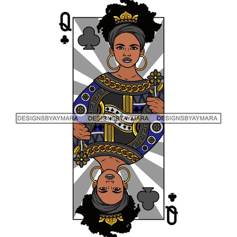 Afro Queen Lola Ace Casino Design Blackjack Poker Gambling Crown Royal SVG Cutting Files For Silhouette Cricut and More!