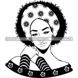 Afro Nubian Melanin Popping Kinky Hair Beautiful African American Woman SVG Cutting Files