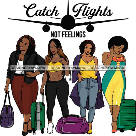 Ladies Getaway Vacation Trip Travel Adventure Best Friends Forever Buddy Sister Divas Melanin Girlfriends SVG Files For Cutting and More!