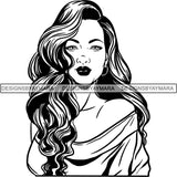 Beautiful Afro Woman Unique Designs In Black and White SVG Cutting Files For Silhouette Cricut and More