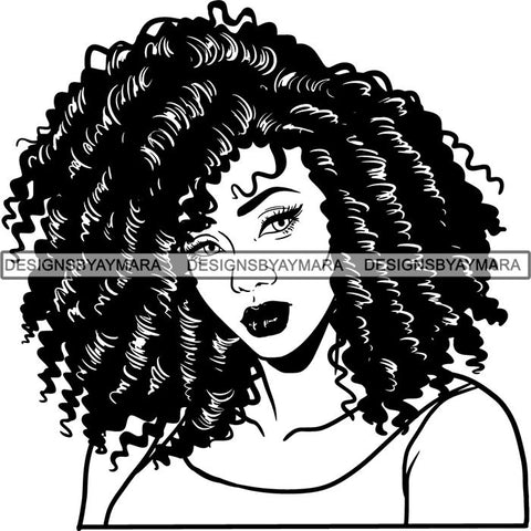 Afro Melanin Popping Nubian Queen SVG Cutting Files For Silhouette Cricut and More
