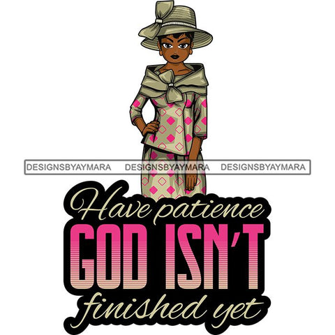 Afro Classy Lola Church Lady God Lord Quotes .SVG Clipart Vector Cutting Files For Circuit Silhouette Cricut and More!