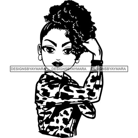 Afro Strong Classy Lola Flexing Believe in Yourself .SVG Cutting Files For Silhouette and Cricut and More!