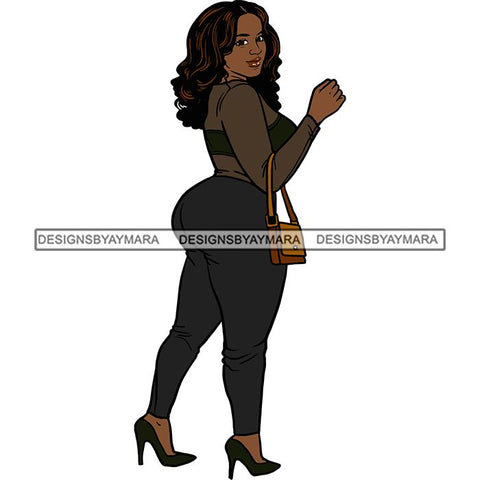 BBW Thick Thigh Woman Sassy Exotic Curvy Big Bone Goddess .SVG Cutting Files For Silhouette and Cricut and More!