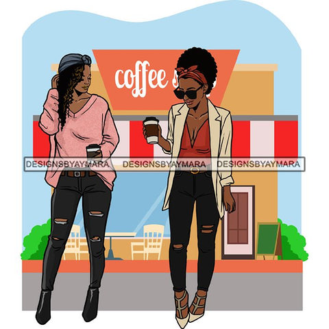 Friends Hanging Out Together Shopping Traveling Vacation Fun Buddy Sisters Girlfriends Women SVG Cutting Files