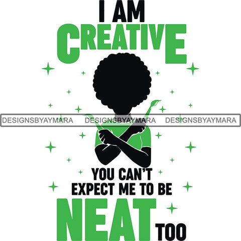 Afro Craft Lady SVG Cutting Files For Silhouette Cricut and More
