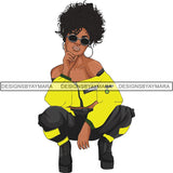 Afro Woman SVG Melanin Nubian Color Cutting Files