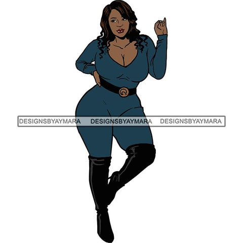 BBW Thick Thigh Woman Sassy Exotic Curvy Big Bone Goddess .SVG Cutting Files For Silhouette and Cricut and More!
