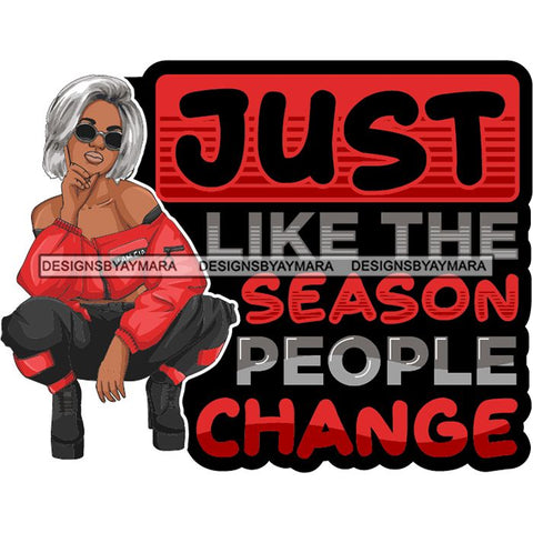 Afro Lola Squatting Bad Ass Life Quotes Confident Lady .SVG Clipart Vector Cutting Files