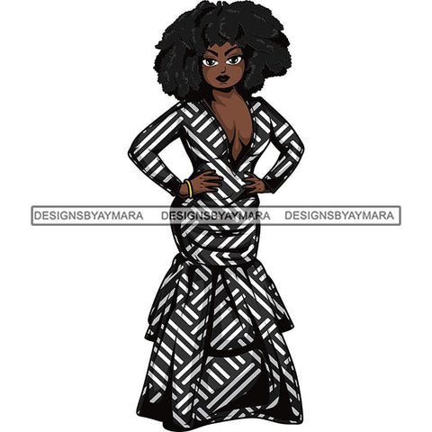 Afro Lola Boss Fashion Diva Glamour .SVG Cutting Files For Silhouette and Cricut and More!