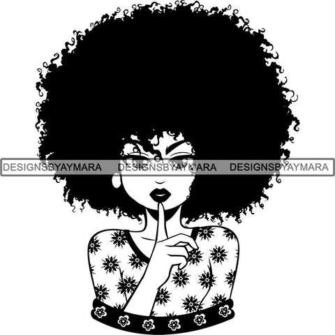 Afro Lola Boss Lady Quotes SVG Cutting Files For Silhouette Cricut and More