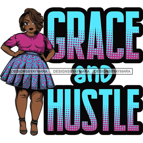Afro Thick Classy Lola Boss Lady Hustle Quotes .SVG Cutting Files For Silhouette and Cricut and More!