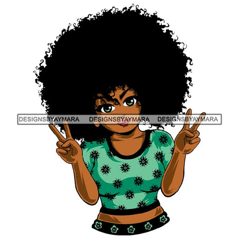 Afro African Lady Pretty Face Goddess Glamour Fashion Vector SVG Cutting Files