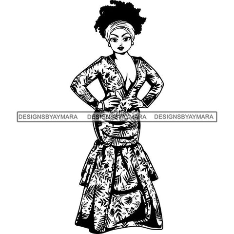 Afro Lola Boss Fashion Diva Glamour .SVG Cutting Files For Silhouette and Cricut and More!