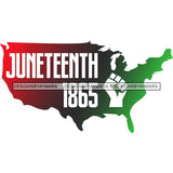 June 19 Juneteenth Emancipation Freedom Holiday African American History  SVG PNG JPG Vector Cutting Files