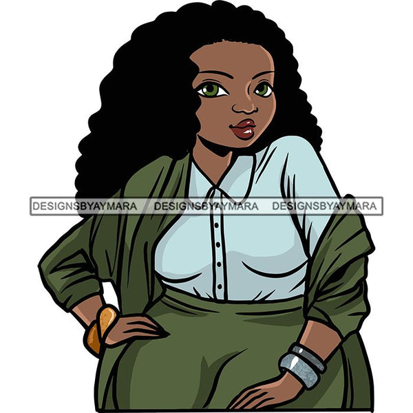 Attractive BBW Nubian Melanin Popping Beautiful African American Big Woman SVG Cutting Files