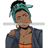Beautiful Woman Turban Head Wrap Hairstyle SVG Files For Cutting and More!