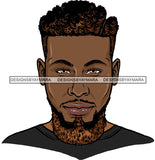 Attractive Black Man Bearded Hipster Model Fashion Male Guy Hombre Masculino Guapo Stylish Close-up Sexy Macho Manly SVG Files For Cutting