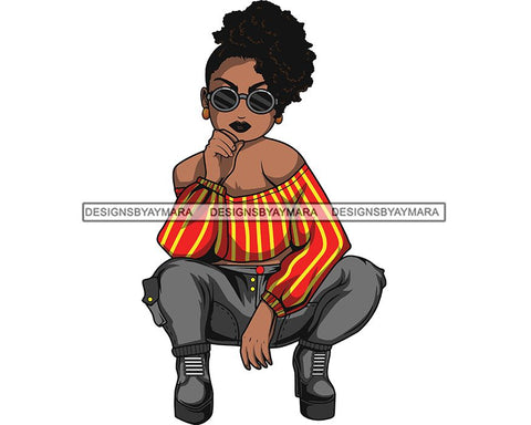Afro Lola Boss Lady Diva Style .SVG Cutting Files For Silhouette and Cricut and More!
