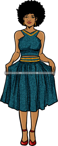 Afro Beautiful Woman Fashion Female Girl Model Dress Goddess Diva Classy Lady .SVG Cut Files For Silhouette Cricut and More!
