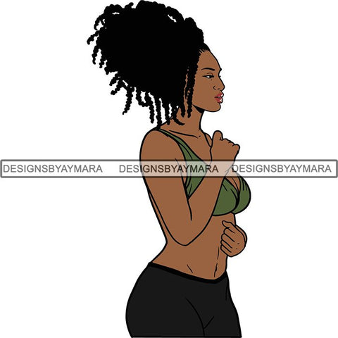 Afro Independent Successful Woman SVG Cutting Files For Silhouette Cricut and More