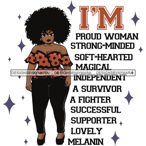 Afro Woman I'm Successful Quotes SVG Files For Cutting and More!