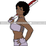 Afro Black Woman Halloween SVG Cutting Files For Silhouette Cricut and More