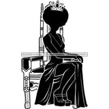 Afro Queen Silhouette SVG African Goddess Cutting Files 1