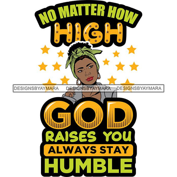 Afro Black Proud Woman Lord God Quotes SVG Cutting Files For Silhouette Cricut and More