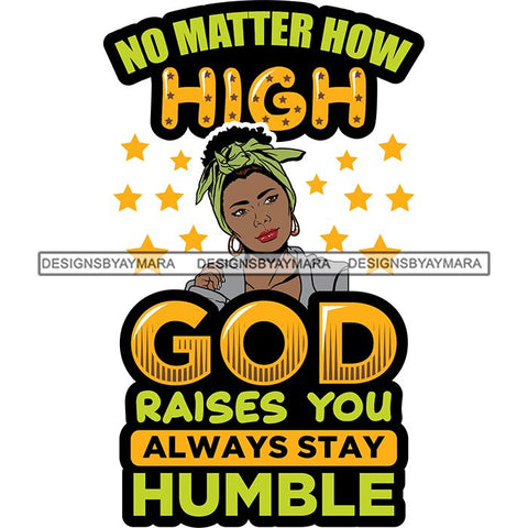 Afro Black Proud Woman Lord God Quotes SVG Cutting Files For Silhouette Cricut and More