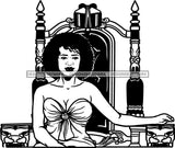 Afro Queen Goddess Melanin Nubian Glamour .SVG Cutting Files For Silhouette and Cricut