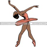 Afro Black Ballerina Woman Ballet Dancer .PNG Print File Not For Cutting