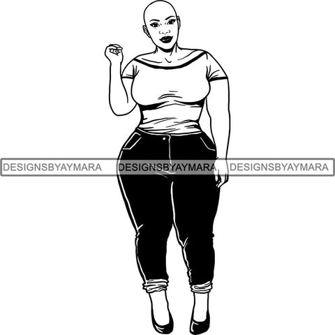 Melanin Bald Short Hairstyle Queen Goddess Nubian .SVG Cut Files For Silhouette and Cricut and Much More