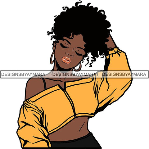 Afro Independent Successful Woman SVG Cutting Files For Silhouette Cricut and More