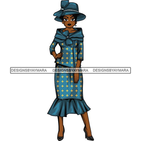 Afro Classy Lola Church Lady Glamour .SVG Clipart Vector Cutting Files For Circuit Silhouette Cricut and More!