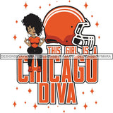 Chicago Diva Football Team SVG Cutting Files For Silhouette Cricut and More