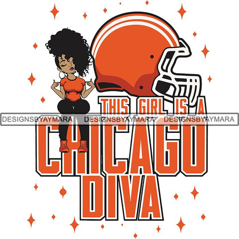 Chicago Diva Football Team SVG Cutting Files For Silhouette Cricut and More