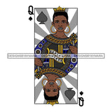 Afro Queen Lola Ace Casino Design Blackjack Poker Gambling Crown Royal SVG Cutting Files For Silhouette Cricut and More!