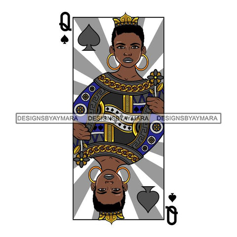 Afro Queen Lola Ace Casino Design Blackjack Poker Gambling Crown Royal SVG Cutting Files For Silhouette Cricut and More!