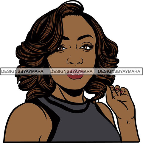Afro Woman Nubian Melanin Popping Unique Design SVG Cutting Files For Silhouette Cricut and More